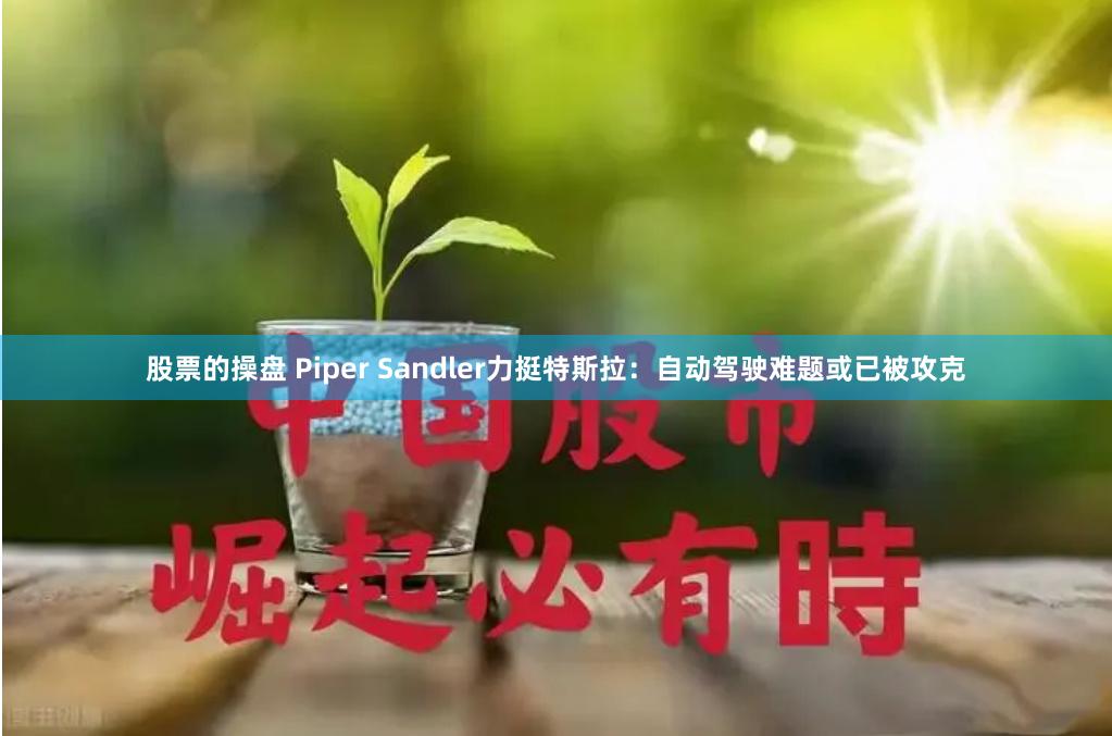 股票的操盘 Piper Sandler力挺特斯拉：自动驾驶难题或已被攻克